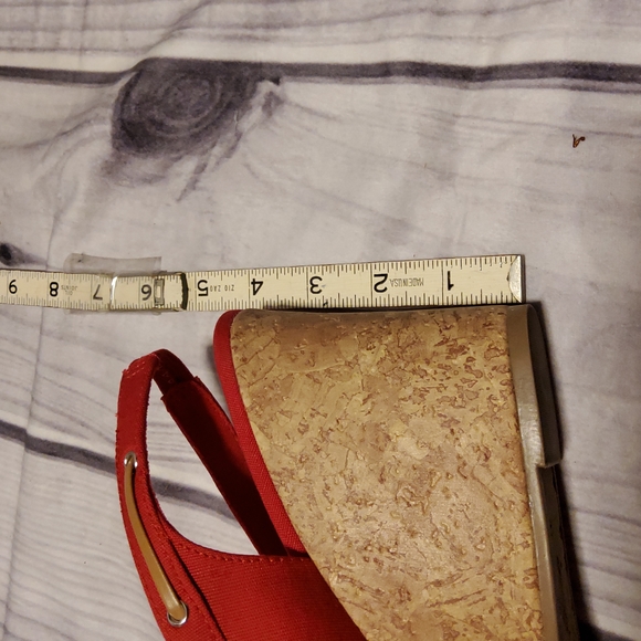 Dexter peep toe red Wedges 8.5 - Picture 7 of 8